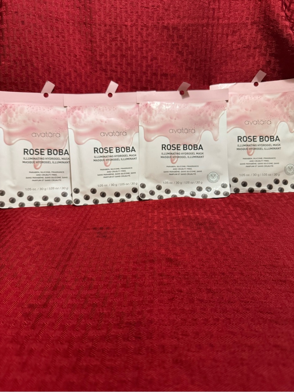 4 pack Rose Boba Illuminating Hydrogel Mask - Pink